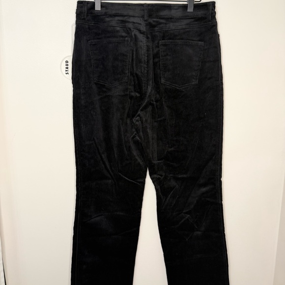 NWT Staud Chisel Straight Pant Corduroy Women's Size 10 Black Casual Grunge Fall - Picture 5 of 8